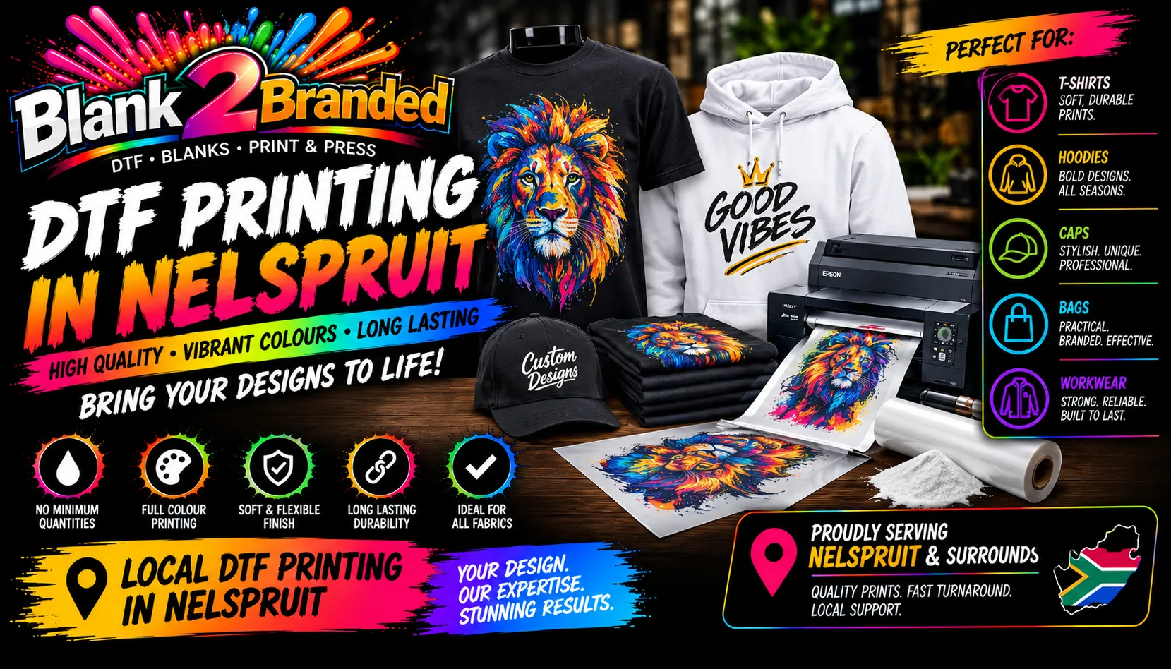 DTF Printing in Nelspruit: Your Local Guide to Getting It Right
